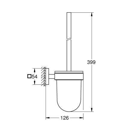 GROHE 409772430 - Souprava na čištění toalety START CUBE černá