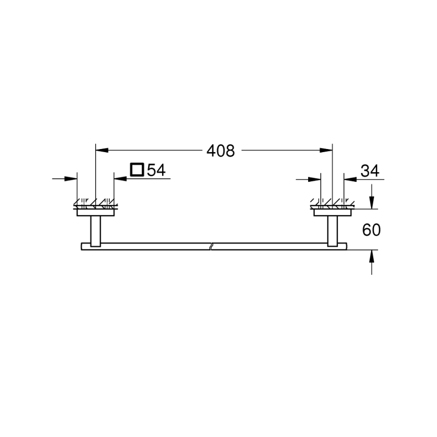 GROHE 409872430 - Držák na osušky 450 mm lesklý chrom