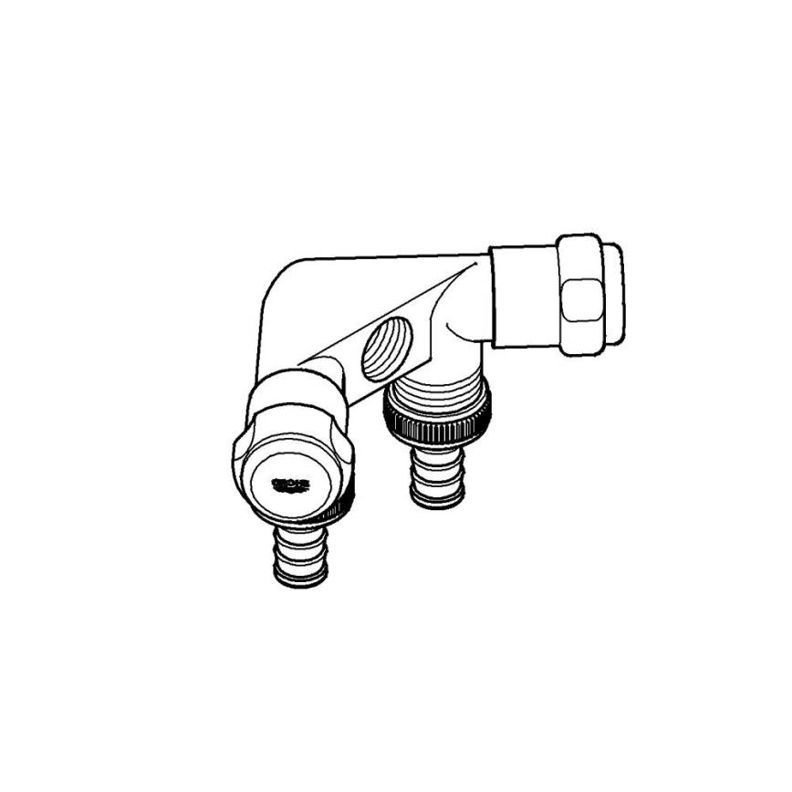 GROHE 41020000 - Dvojitý ventil EGGEMANN 12” lesklý chrom