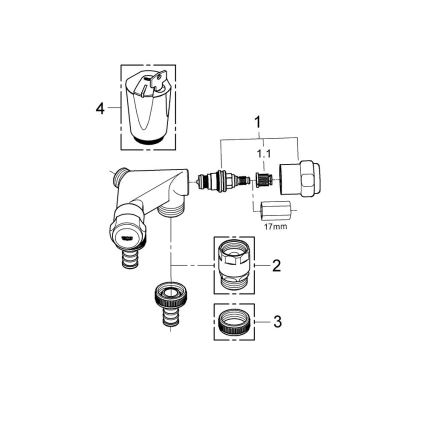GROHE 41022000 - Dvojitý ventil EGGEMANN DN 15 lesklý chrom
