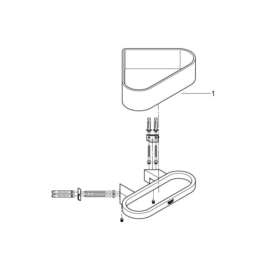 GROHE 41038000 - Rohová sprchová vanička SELECTION lesklý chrom