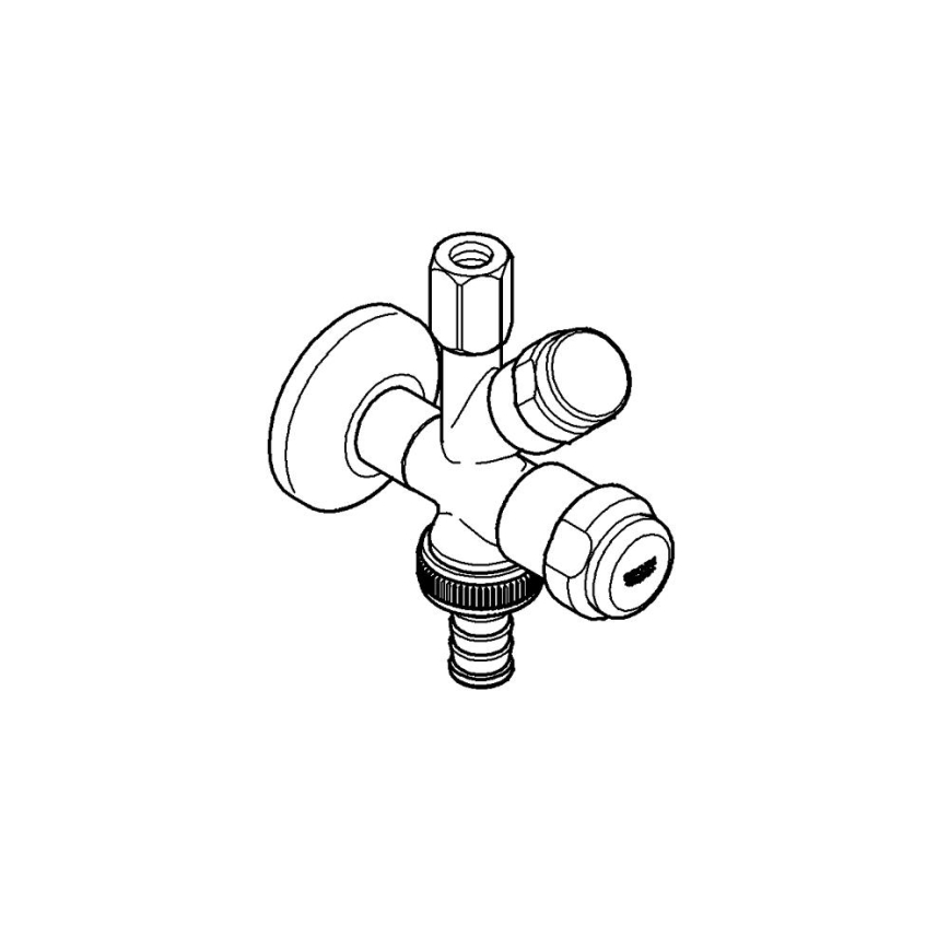 GROHE 41073000 - Kombi-rohový ventil WAS 12” × 38” lesklý chrom