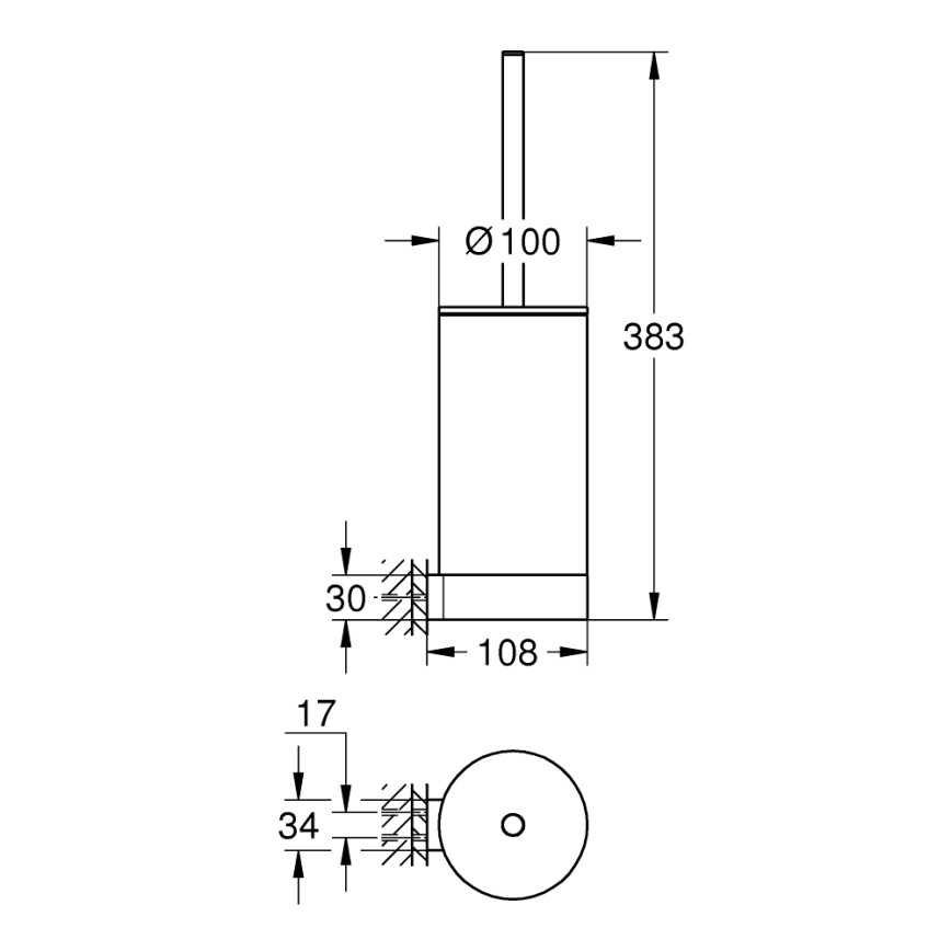 GROHE 41076GL0 - Souprava na čištění toalety SELECTION zlatá