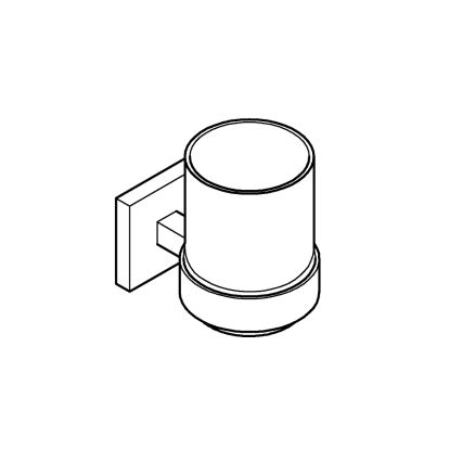 GROHE 41097DC0 - Sklenička s držákem START CUBE nerez