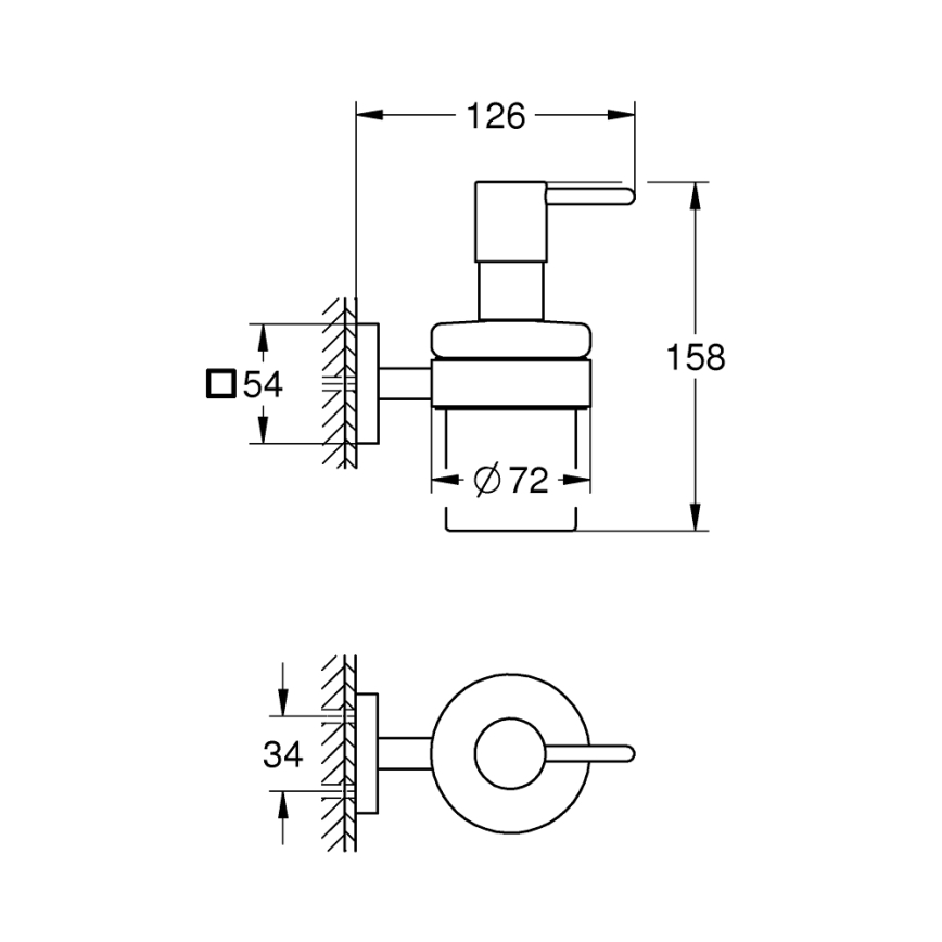 GROHE 41098000 - Dávkovač tekutého mýdla START CUBE 160 ml lesklý chrom