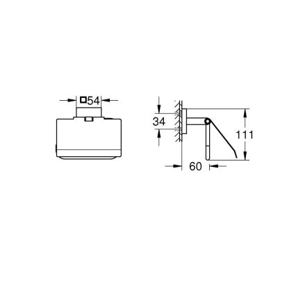 GROHE 411022430 - Držák toaletního papíru START CUBE černá