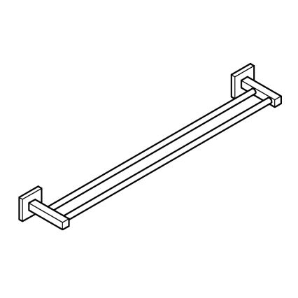 GROHE 41104000 - Dvouramenný držák na ručníky START CUBE 654 mm lesklý chrom