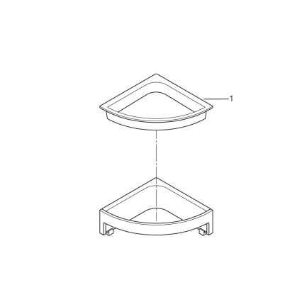 GROHE 41106000 - Rohová sprchová polička START CUBE 16 cm lesklý chrom