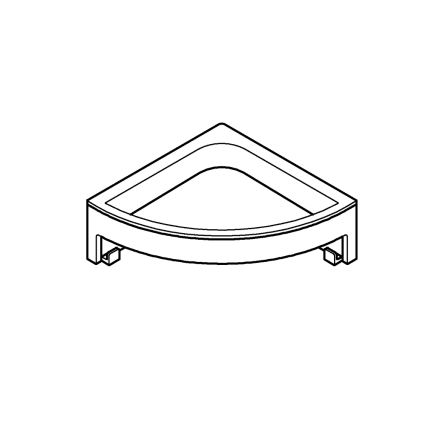 GROHE 41106000 - Rohová sprchová polička START CUBE 16 cm lesklý chrom