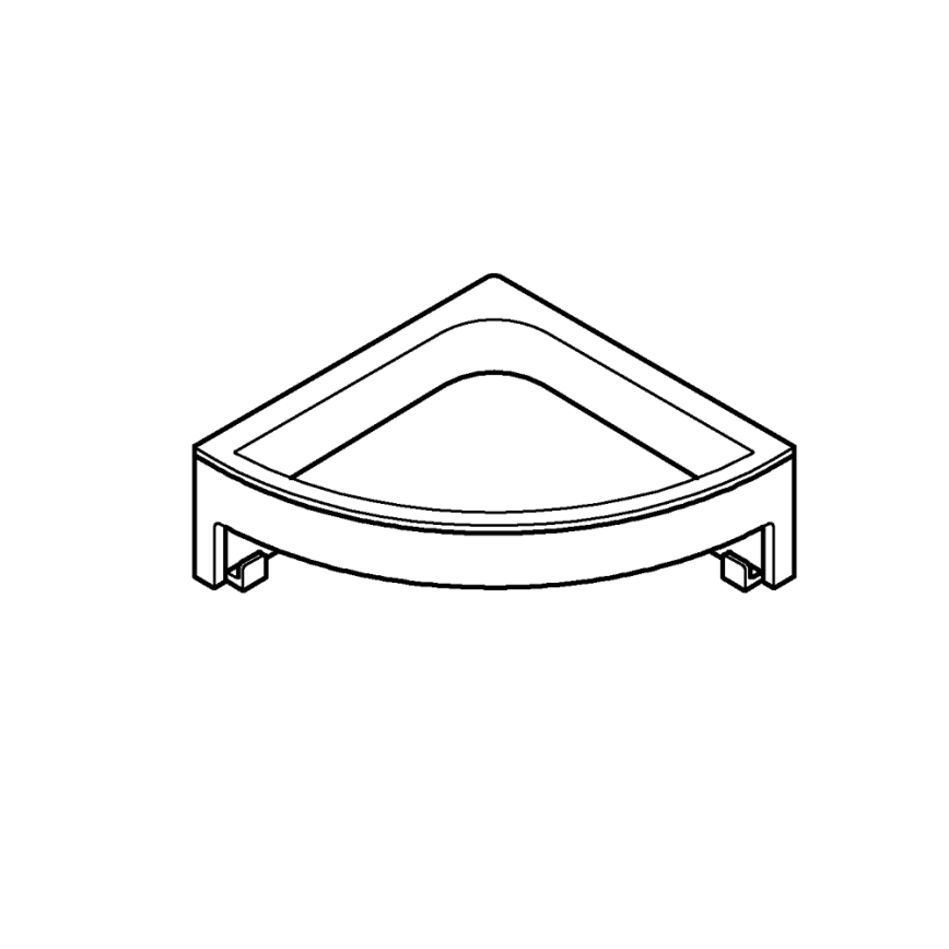 GROHE 41106000 - Rohová sprchová polička START CUBE 16 cm lesklý chrom