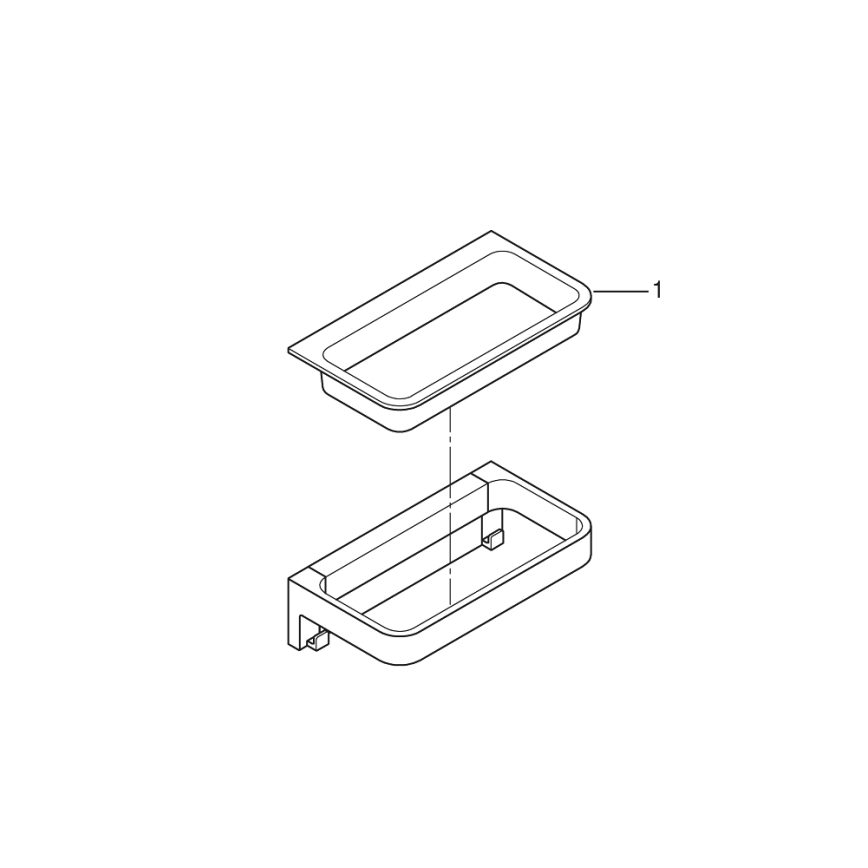 GROHE 41107000 - Polička do sprchy START CUBE 20 cm lesklý chrom
