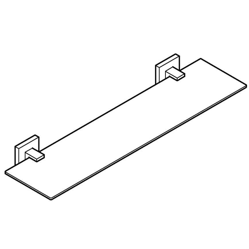 GROHE 41109DC0 - Skleněná polička START CUBE 530 mm nerez