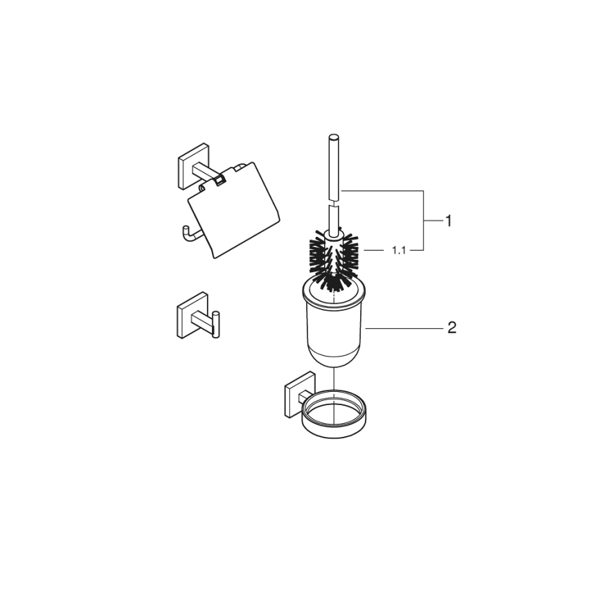 GROHE 41123DC0 - Sada doplňků START CUBE nerez