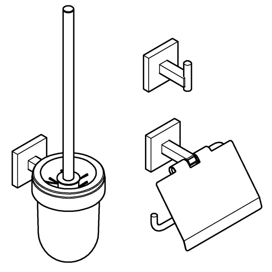GROHE 41123DC0 - Sada doplňků START CUBE nerez