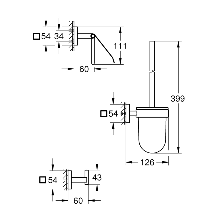 GROHE 41123DC0 - Sada doplňků START CUBE nerez