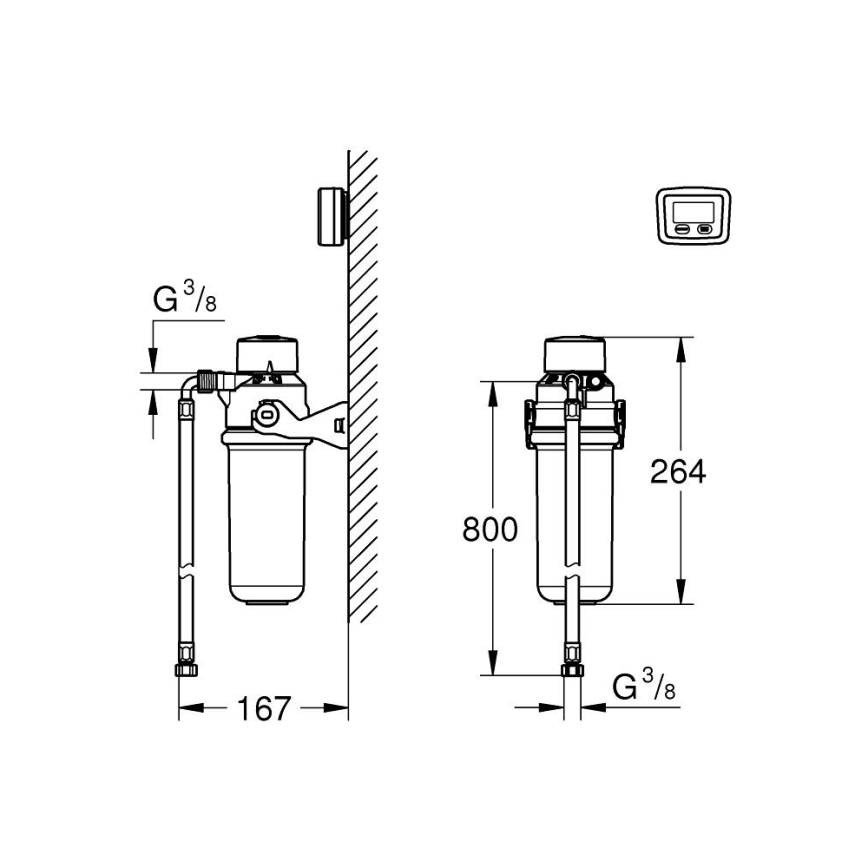 GROHE 41136000 - Filtr s aktivním uhlím BLUE modrá