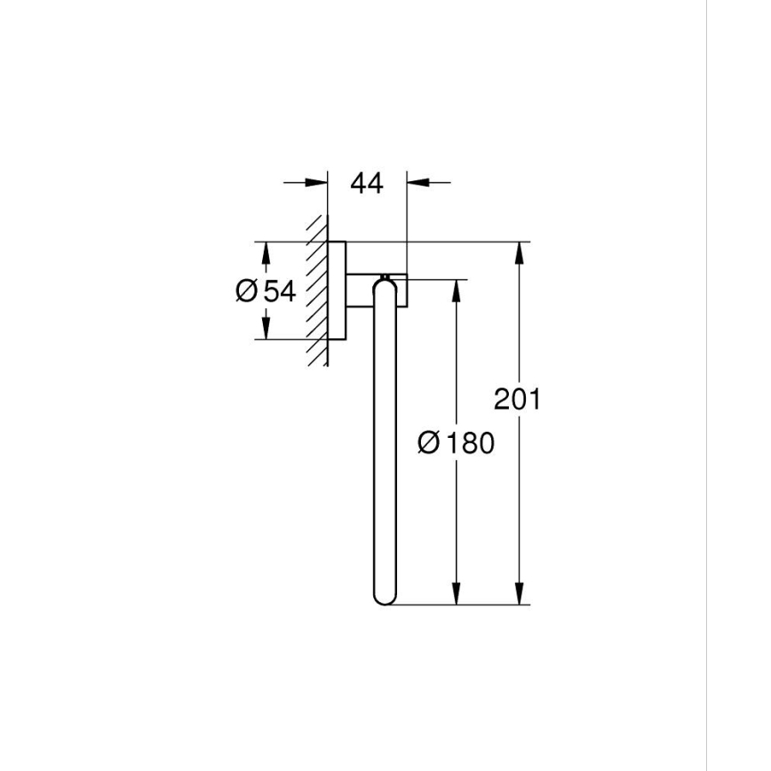 GROHE 411742430 - Držák na ručníky START 180 mm černá