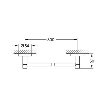 GROHE 41187000 - Držák na ručníky START 854 mm lesklý chrom