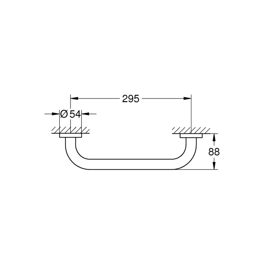 GROHE 411892430 - Vanové madlo START 349 mm černá