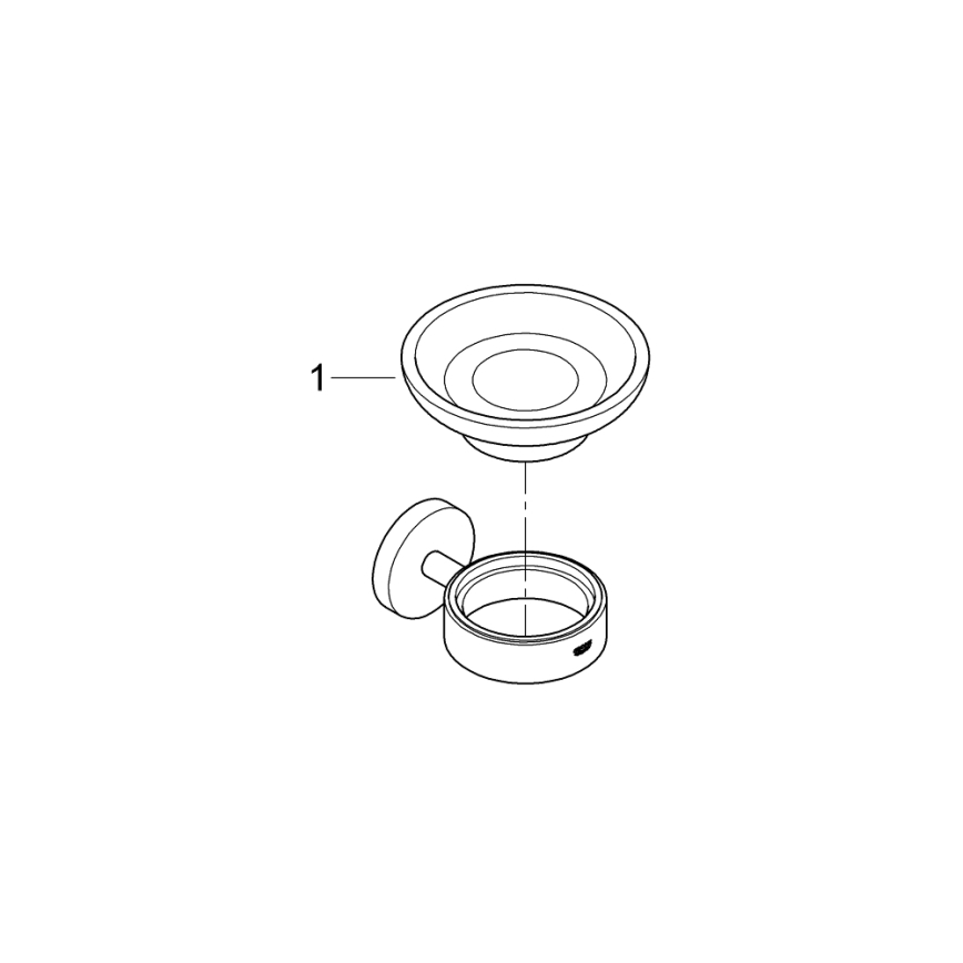 GROHE 411932430 - Miska na mýdlo START černá