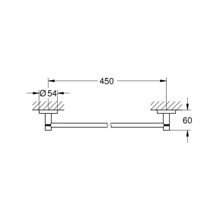 GROHE 41197000 - Držák na osušky START 504 mm lesklý chrom