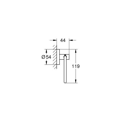 GROHE 412002430 - Držák toaletního papíru START 119 × 44 mm černá