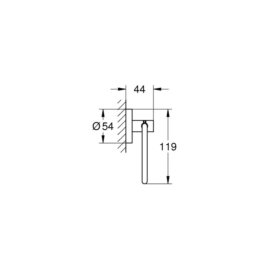 GROHE 412002430 - Držák toaletního papíru START 119 × 44 mm černá