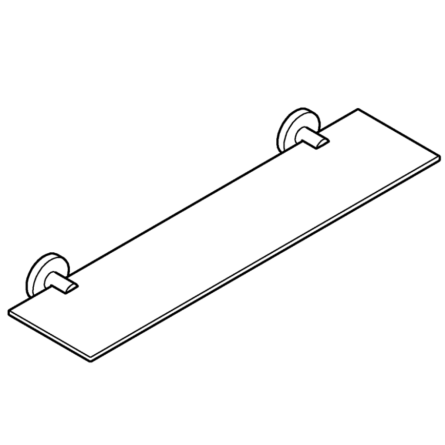 GROHE 41202000 - Skleněná polička START 530 mm lesklý chrom