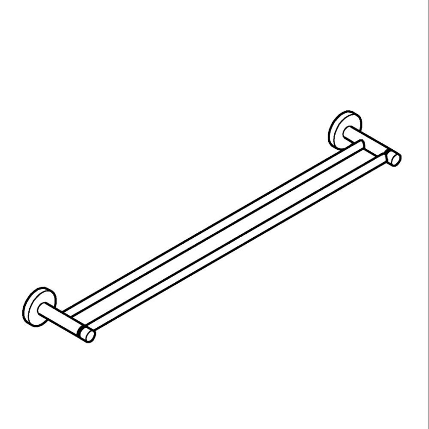 GROHE 412032430 - Dvouramenný držák na ručníky START 654 mm černá