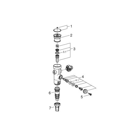 GROHE 43996000 - Tlakový splachovač RONDO 3” lesklý chrom