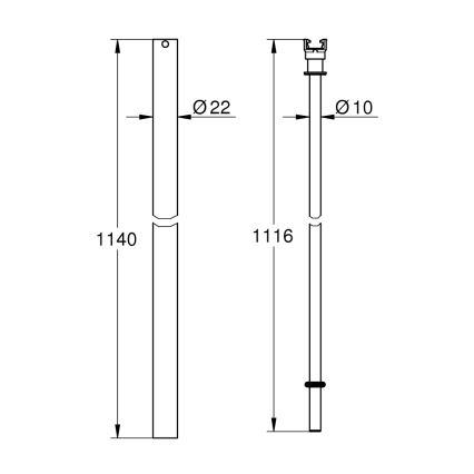 GROHE 48514000 - Sprchová trubka pro dodatečnou montáž lesklý chrom