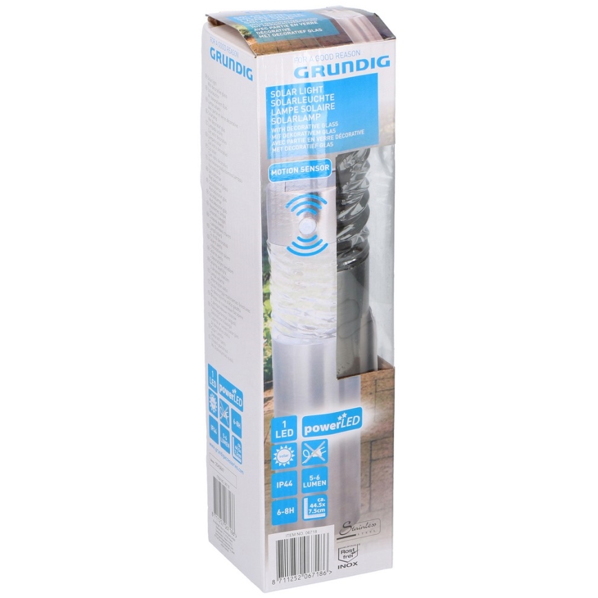 Grundig 14 - LED Solární lampa 1xLED 1xAAA 600 mAh IP44