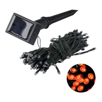 Grundig 2 - LED Solární řetěz 50xLED/1,2V IP44 červená 