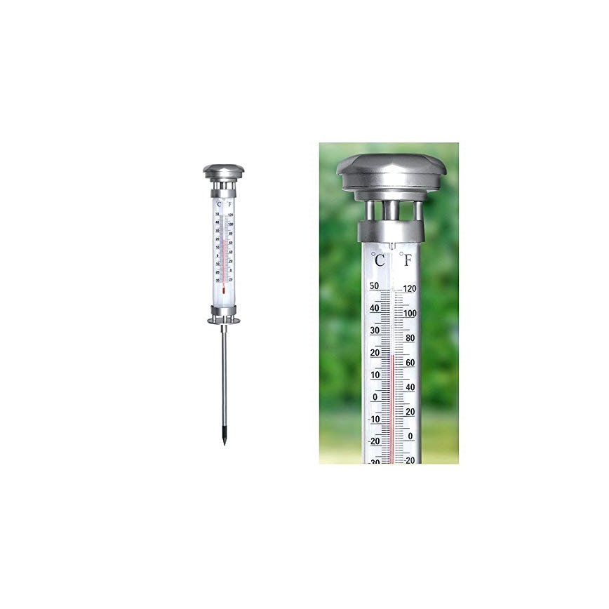 Grundig 89640 - LED Solární lampa s teploměrem 1xLED/1,2V IP44