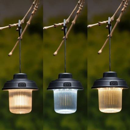 Grundig - LED Kempingová svítilna LED/3xAA 3000/4500/6000K IP44 černá