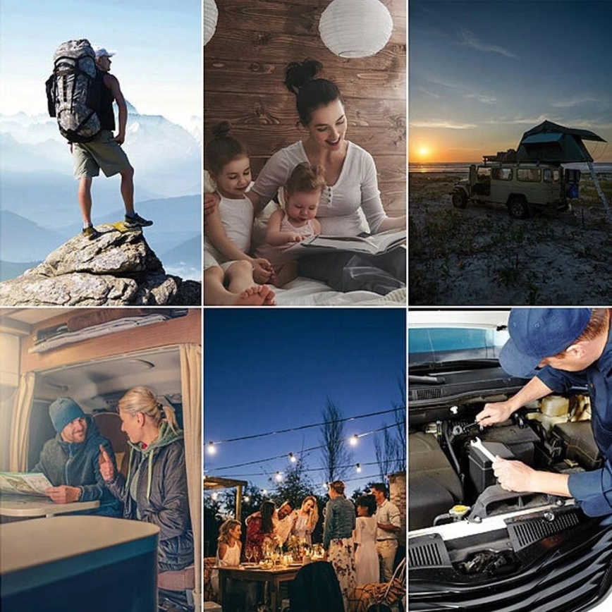 Grundig - LED Kempingová svítilna LED/3xAA 3000/4500/6000K IP44 černá