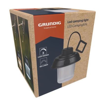Grundig - LED Kempingová svítilna LED/3xAA 3000/4500/6000K IP44 černá