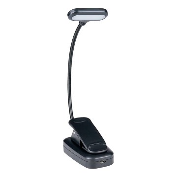 Grundig - LED Nabíjecí stolní lampa s klipem LED/5V 400 mAh černá