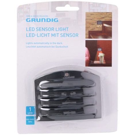 Grundig - LED Orientační svítidlo do zásuvky se senzorem 1xLED/230V