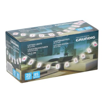 Grundig - LED Pásek s 85 písmeny 20xLED/2xAA Grundig - LED Pásek s 85 písmeny 20xLED/2xAA