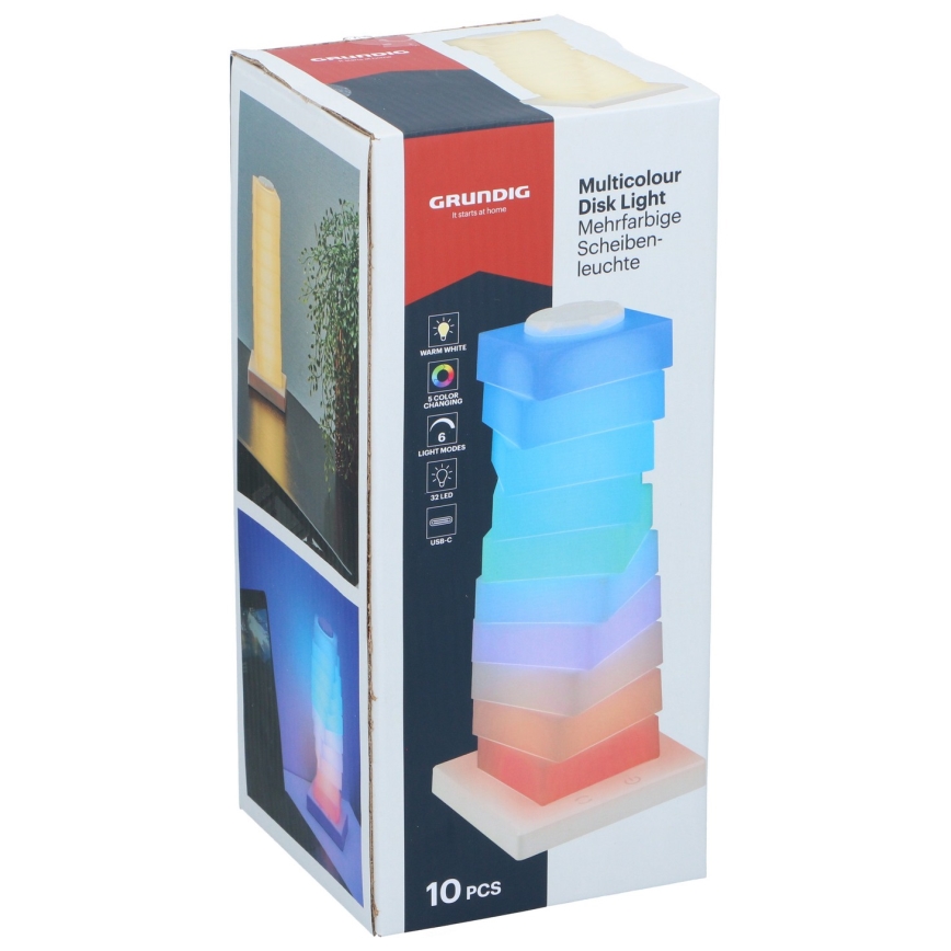 Grundig - LED RGB Dotyková stolní lampa LED/4,5W/5V