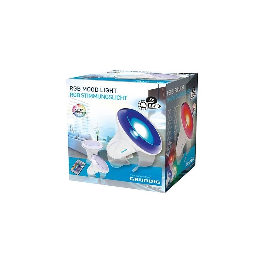 Grundig - LED RGB Stmívatelná stolní lampa LED/1W/230V + dálkové ovládání