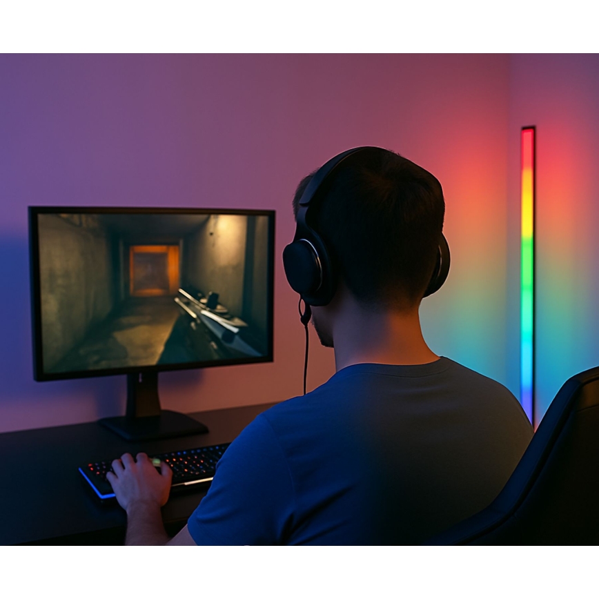 Grundig - LED RGBW Stmívatelná stojací lampa LED/6W/230V + dálkové ovládání