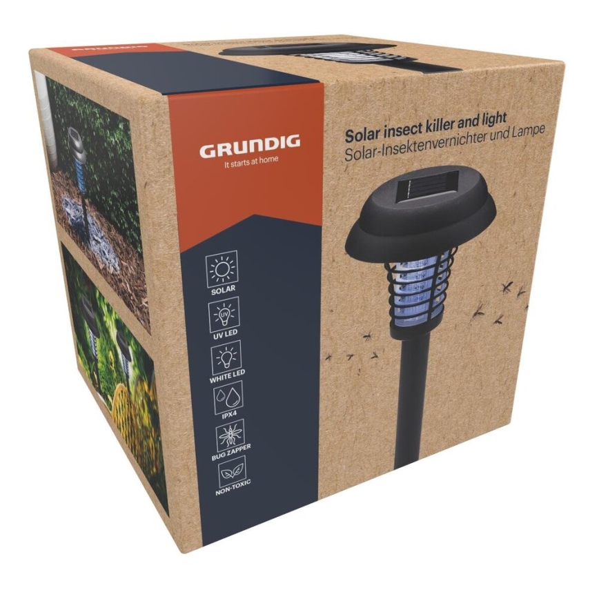 Grundig - LED Solární lampa a lapač hmyzu UV LED/1xAA 600 mAh IPX4