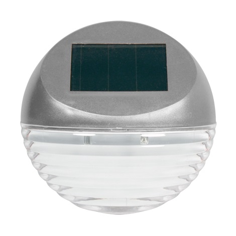 Grundig - LED Solární nástěnné svítidlo 2xLED/1xAA stříbrná