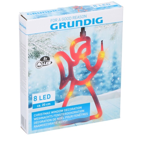 Grundig - LED Vánoční dekorace 8xLED/3xAAA anděl