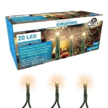 Grundig - LED Vánoční řetěz 1,5m 20xLED/1,5W/230V