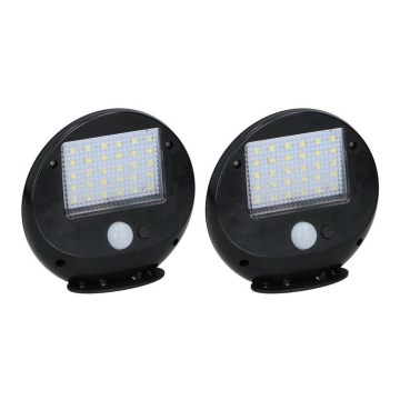 Grundig - SADA 2x LED Solární nástěnné svítidlo se senzorem pohybu a soumraku LED/3,2V 600 mAh