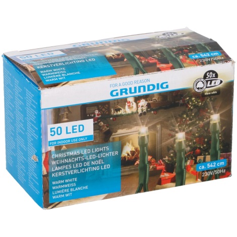 Grundig - Vánoční řetěz vnitřní 5m 50xLED/7,5W/230V