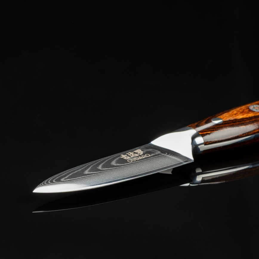 Gudaro - Damaškový kuchyňský nůž FENG 3,5, 67 vrstev oceli, délka 9,5 cm